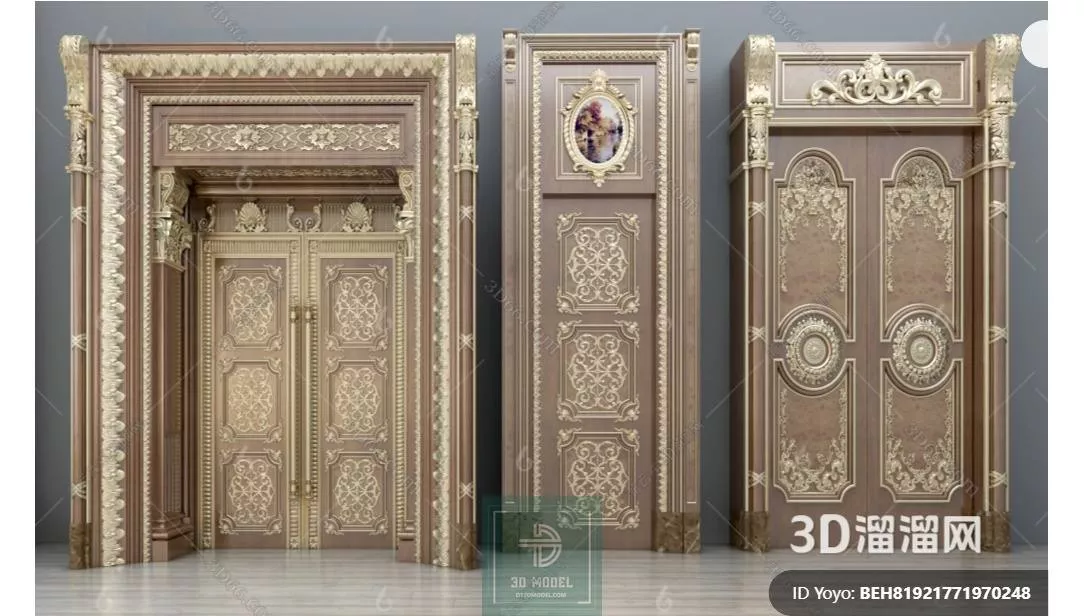 NEO CLASSIC DOOR - SKETCHUP 3D MODEL - VRAY OR ENSCAPE - ID17146