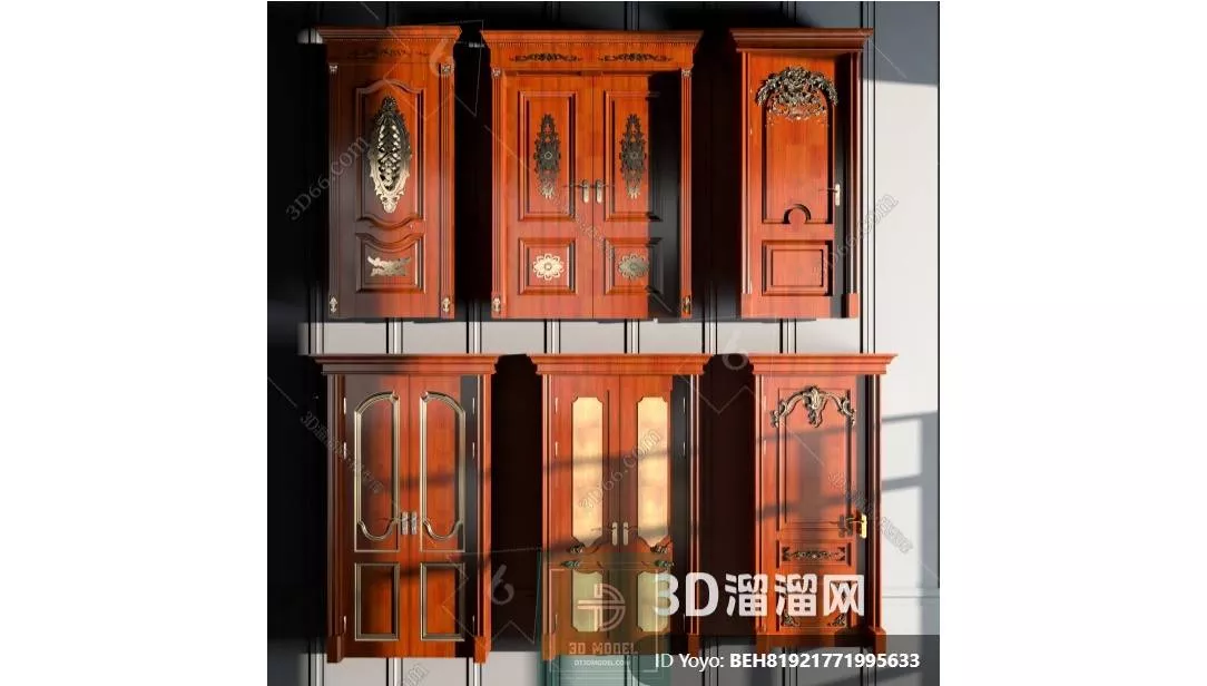NEO CLASSIC DOOR - SKETCHUP 3D MODEL - VRAY OR ENSCAPE - ID17149