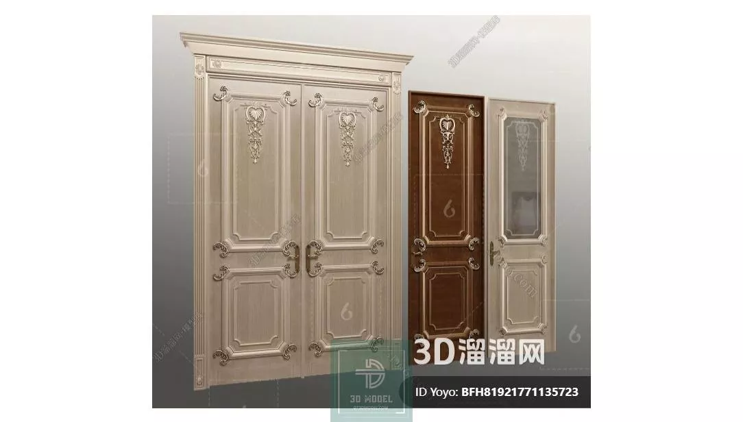 NEO CLASSIC DOOR - SKETCHUP 3D MODEL - VRAY OR ENSCAPE - ID17152