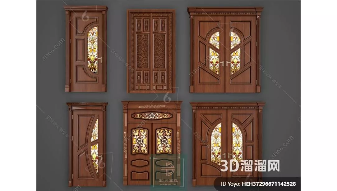 NEO CLASSIC DOOR - SKETCHUP 3D MODEL - VRAY OR ENSCAPE - ID17175