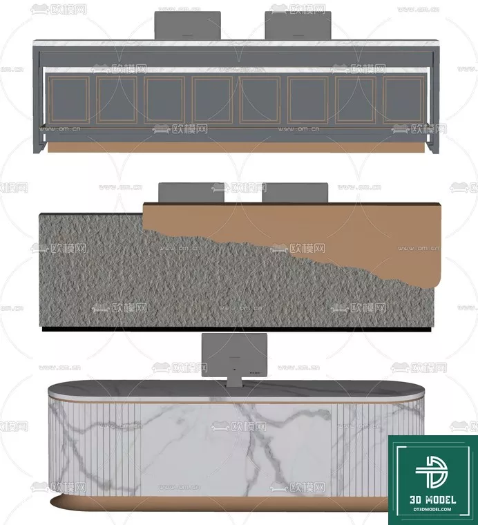 NEO CLASSIC RECEPTION - SKETCHUP 3D MODEL - VRAY OR ENSCAPE - ID17188