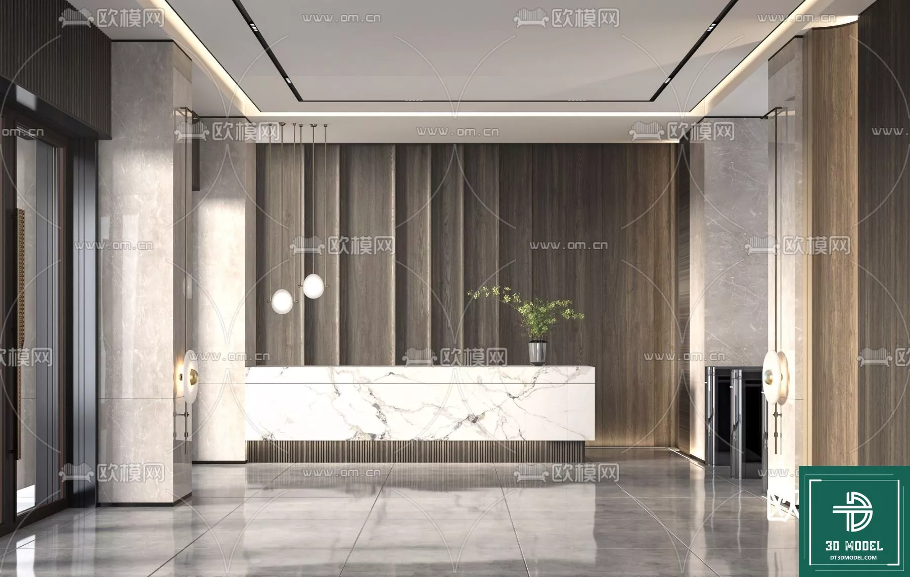 NEO CLASSIC RECEPTION - SKETCHUP 3D MODEL - VRAY OR ENSCAPE - ID17204