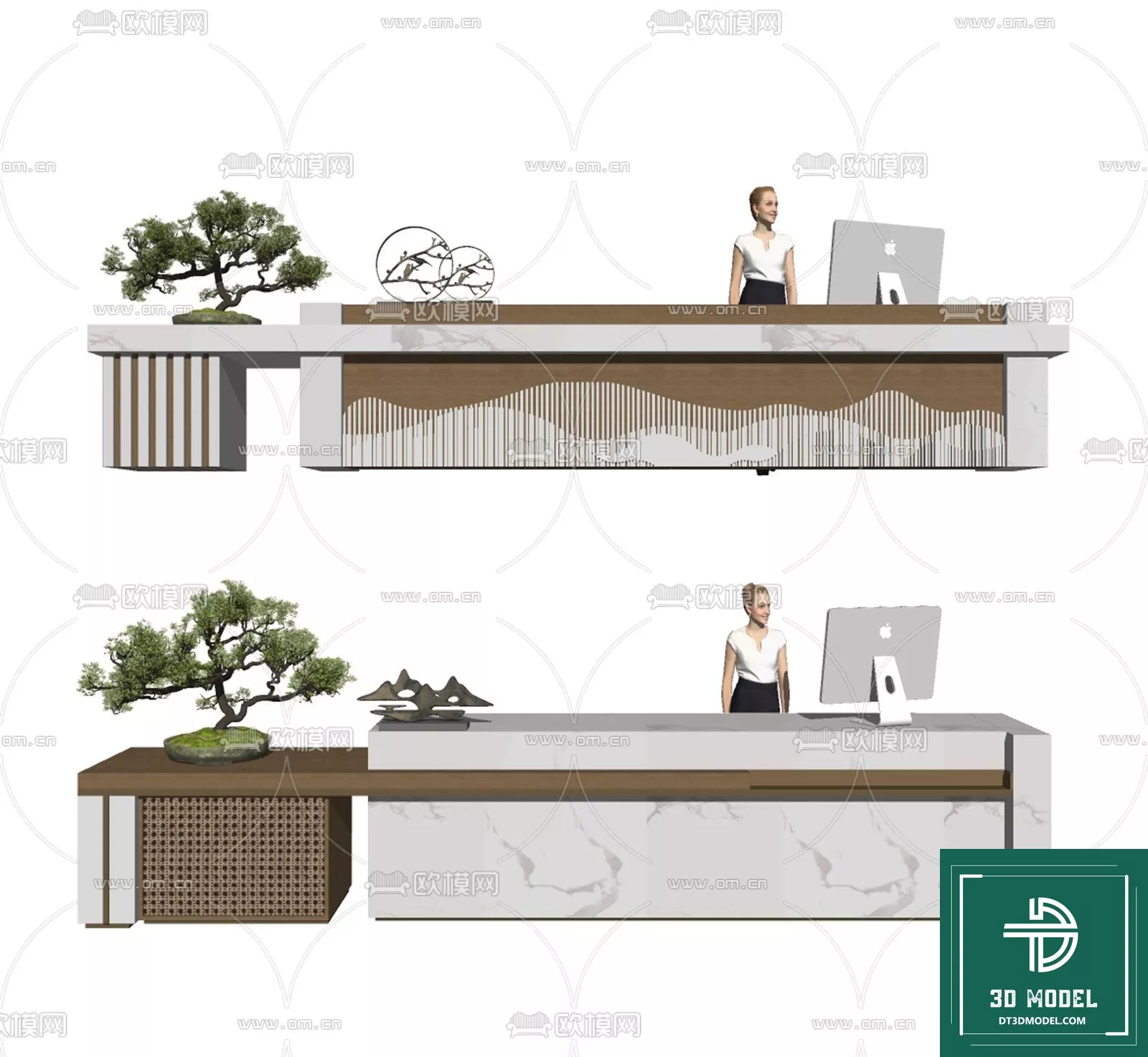 NEO CLASSIC RECEPTION - SKETCHUP 3D MODEL - VRAY OR ENSCAPE - ID17216