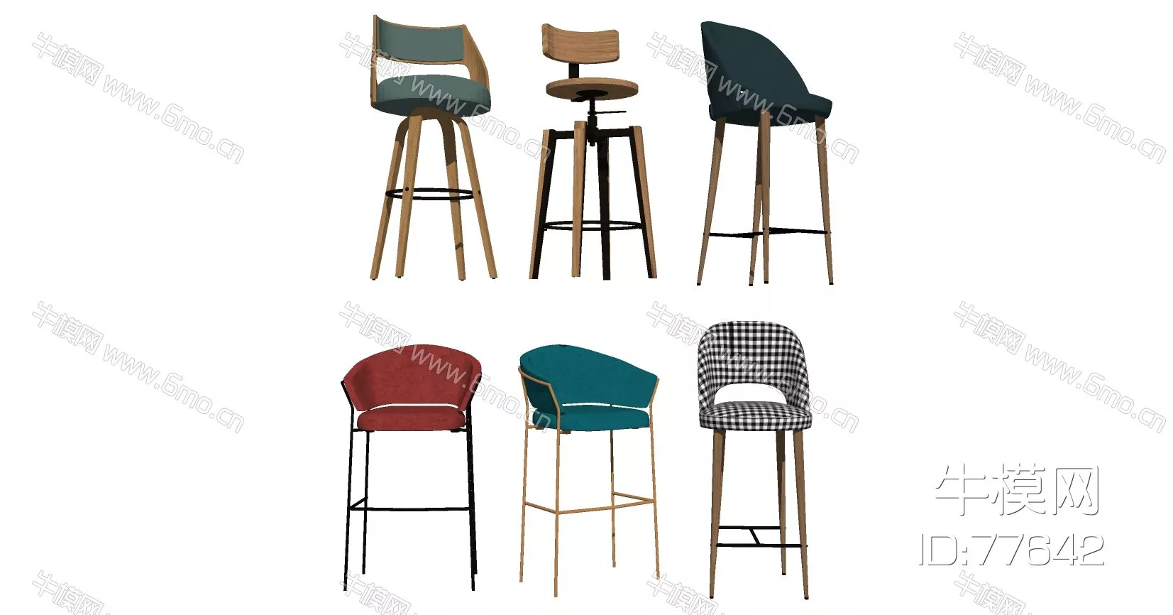 NORDIC BAR CHAIR - SKETCHUP 3D MODEL - ENSCAPE - 77642