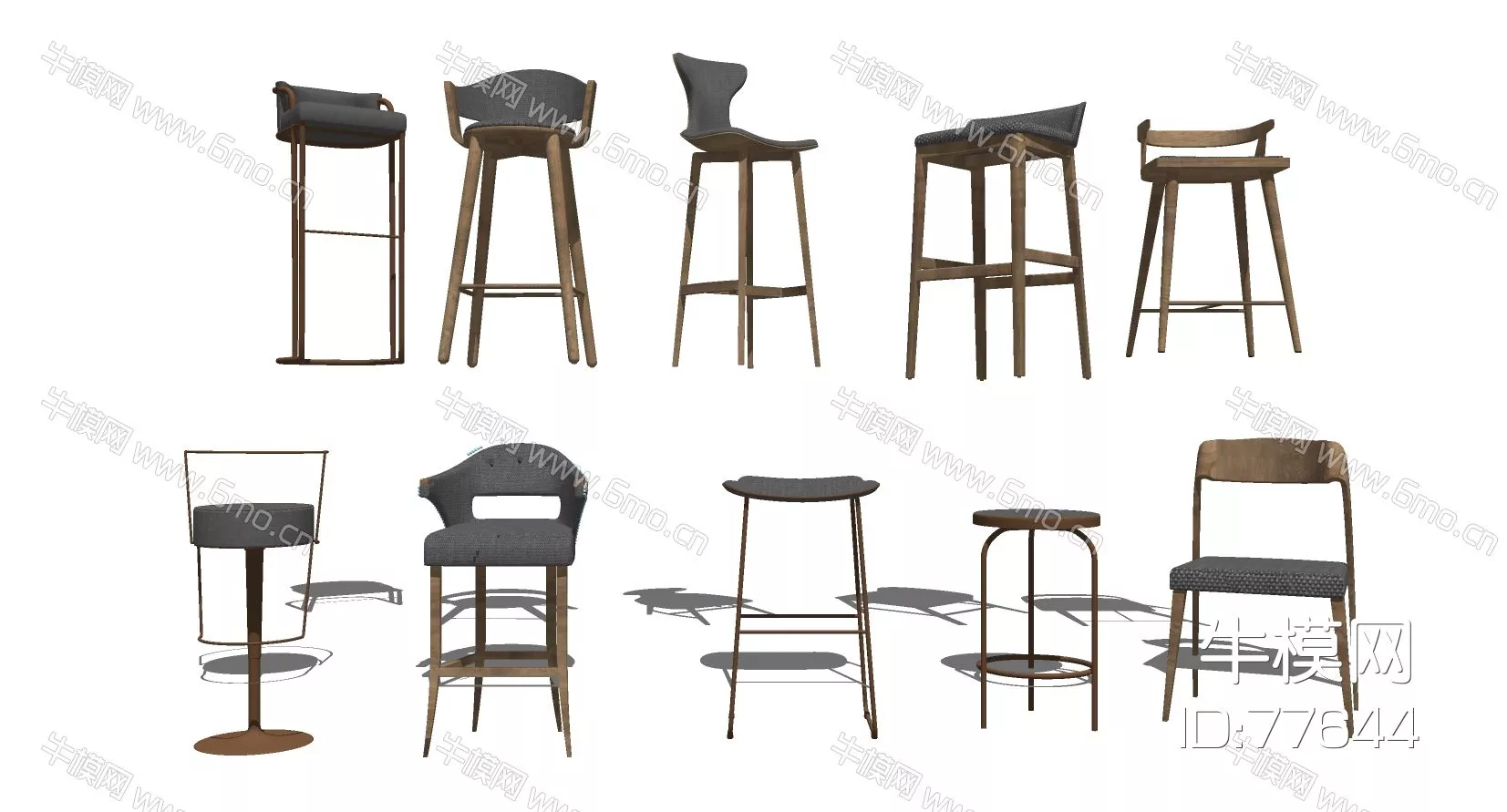 NORDIC BAR CHAIR - SKETCHUP 3D MODEL - ENSCAPE - 77644