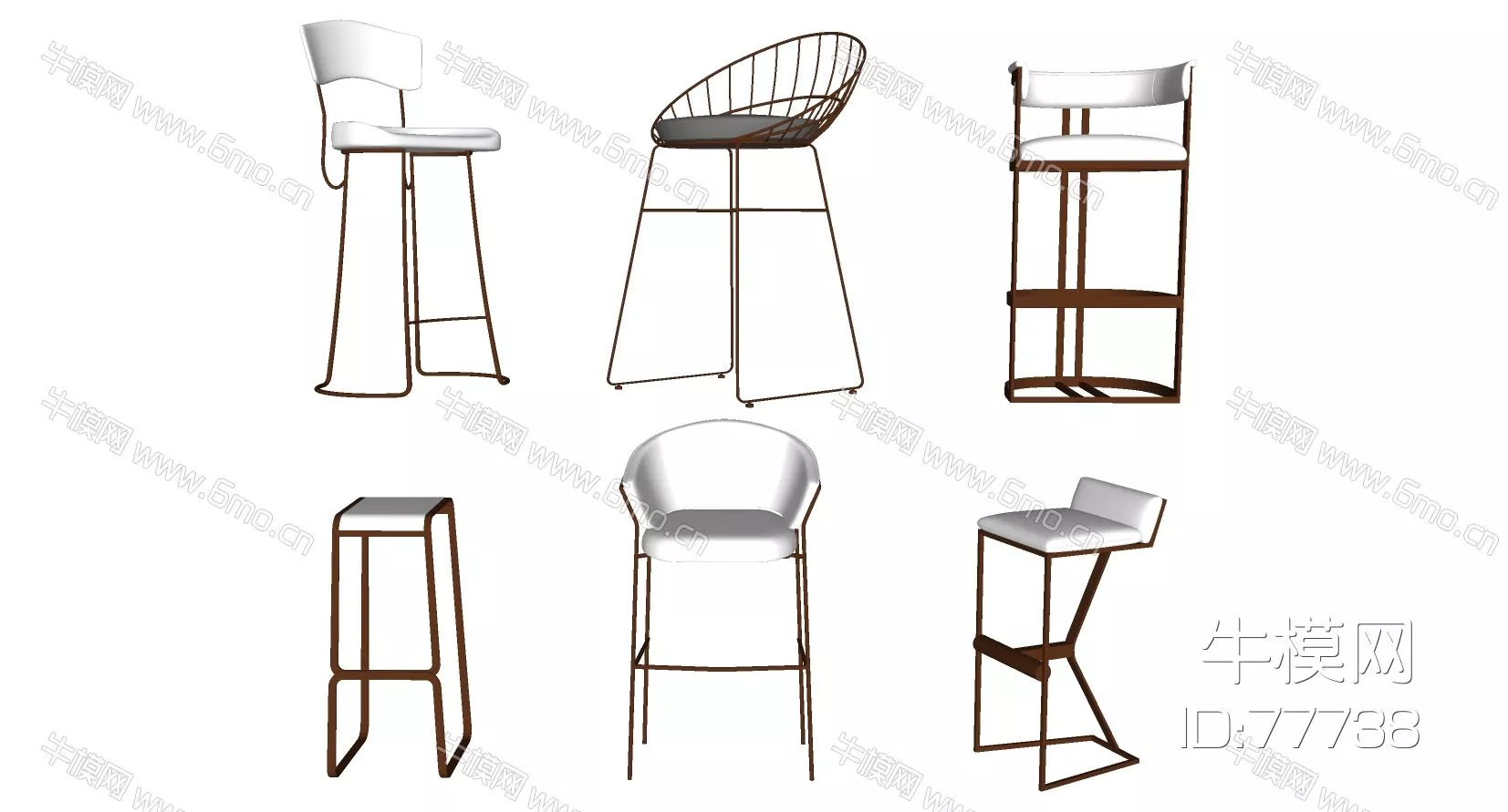 NORDIC BAR CHAIR - SKETCHUP 3D MODEL - ENSCAPE - 77738