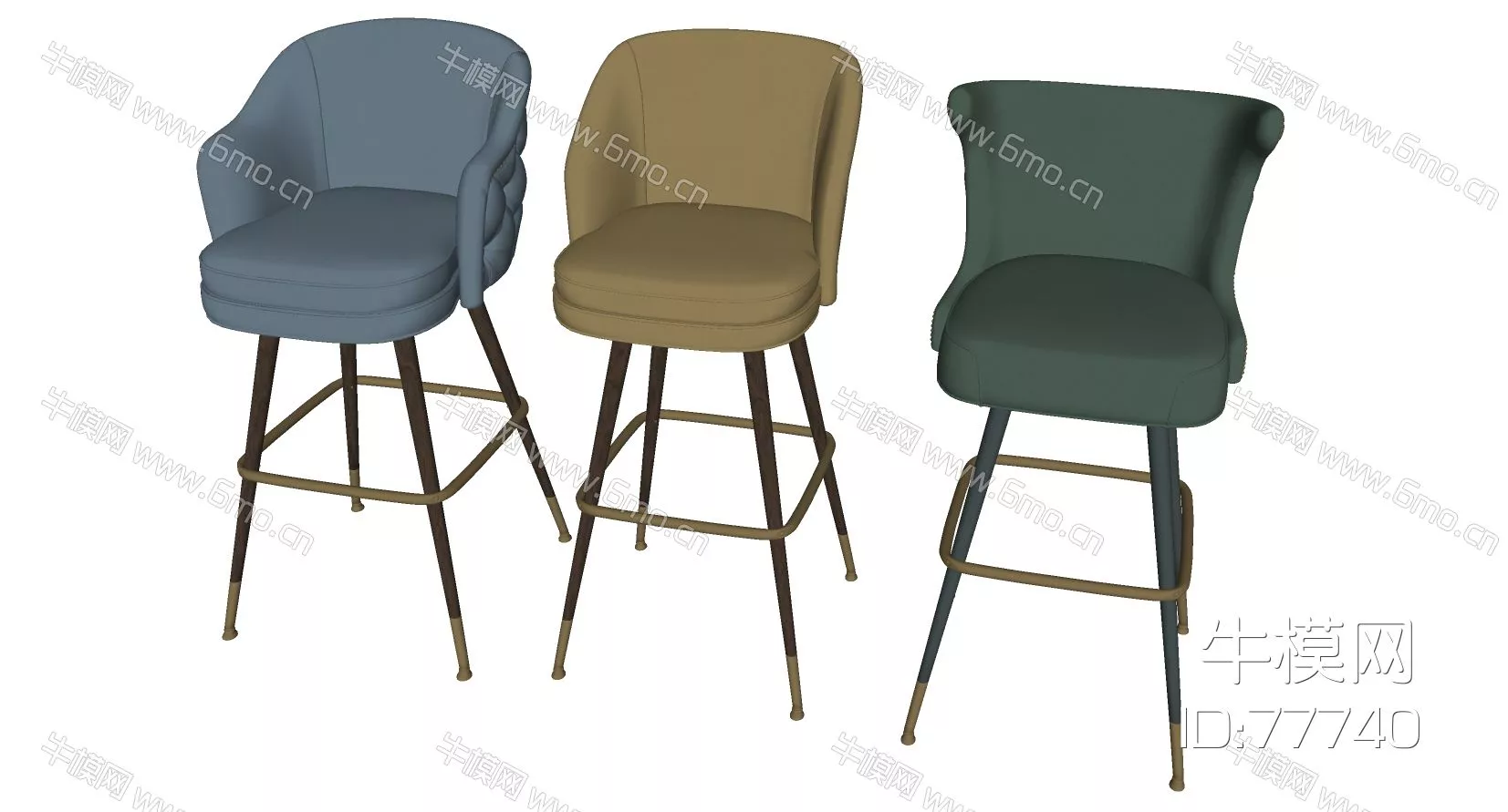 NORDIC BAR CHAIR - SKETCHUP 3D MODEL - ENSCAPE - 77740