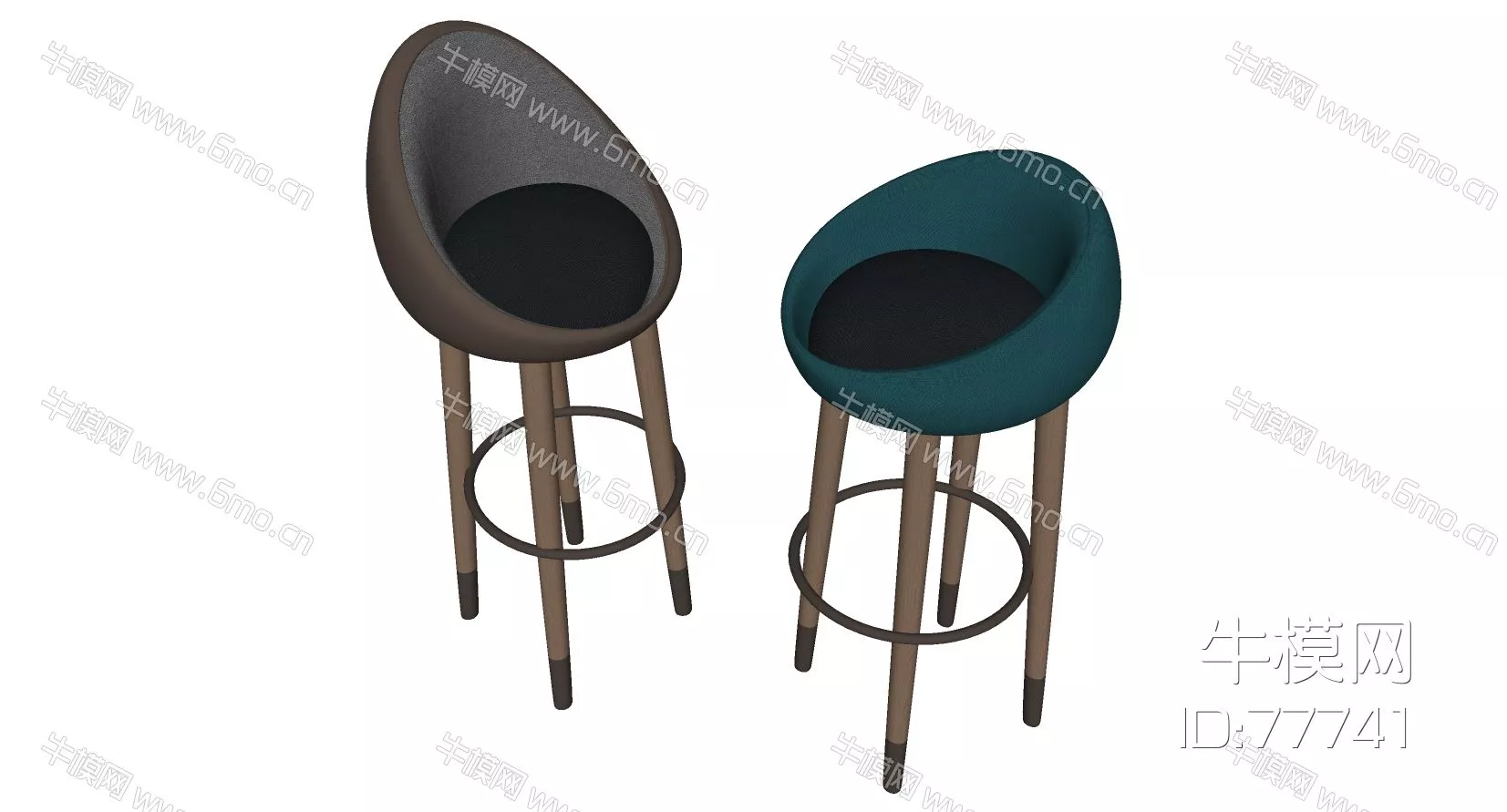 NORDIC BAR CHAIR - SKETCHUP 3D MODEL - ENSCAPE - 77741