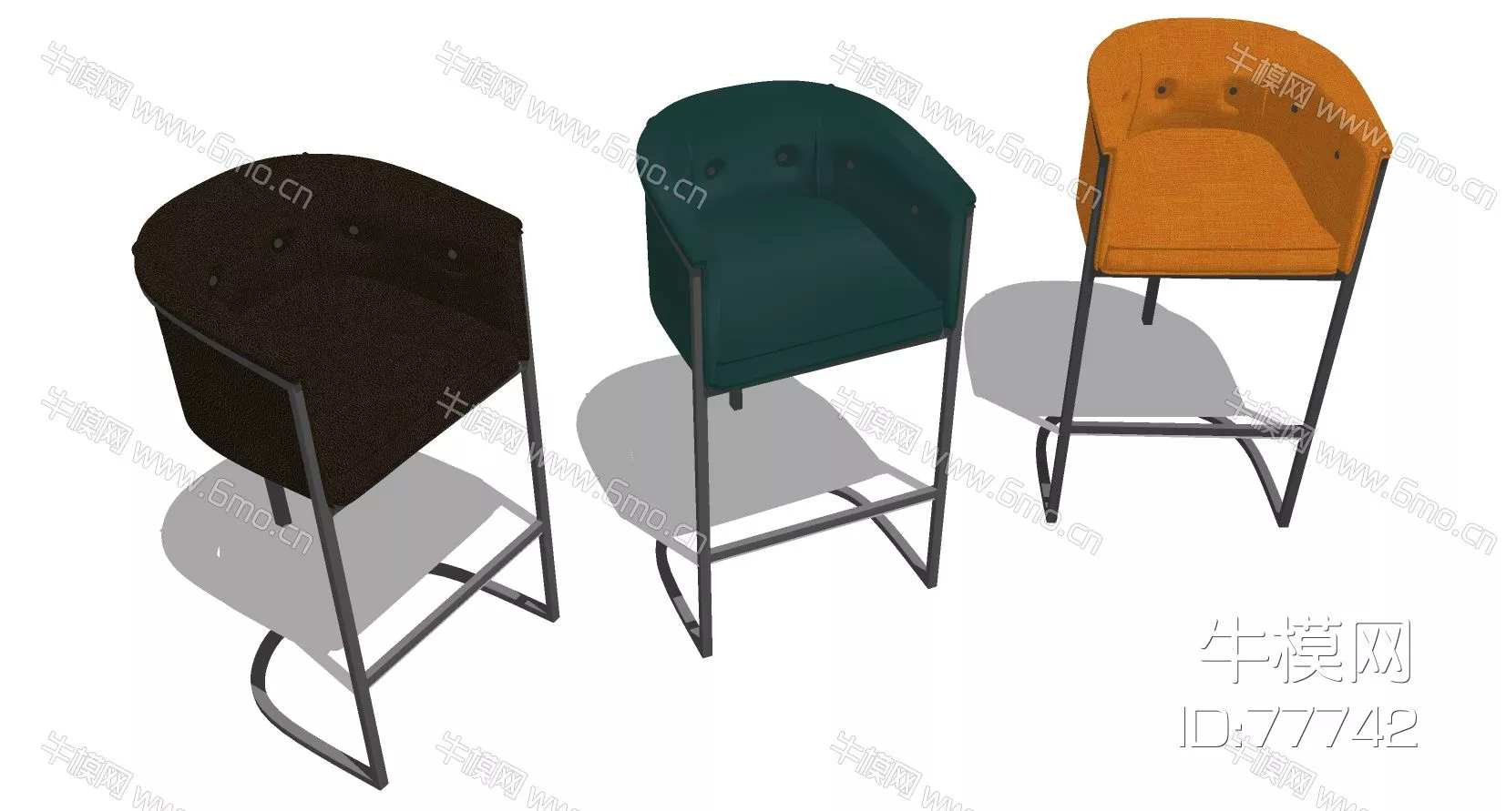 NORDIC BAR CHAIR - SKETCHUP 3D MODEL - ENSCAPE - 77742