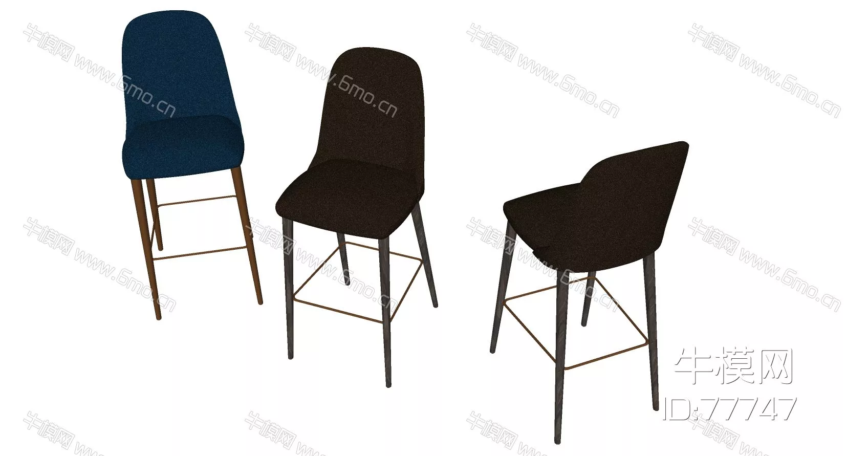 NORDIC BAR CHAIR - SKETCHUP 3D MODEL - ENSCAPE - 77747