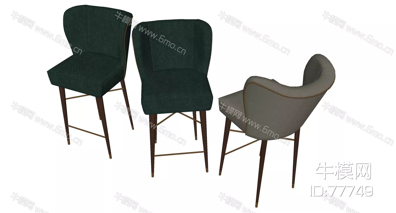 NORDIC BAR CHAIR - SKETCHUP 3D MODEL - ENSCAPE - 77749