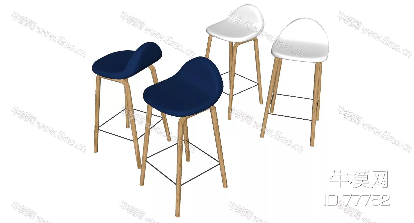 NORDIC BAR CHAIR - SKETCHUP 3D MODEL - ENSCAPE - 77752