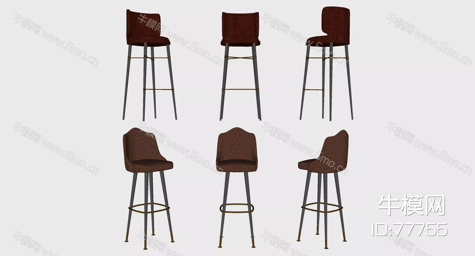 NORDIC BAR CHAIR - SKETCHUP 3D MODEL - ENSCAPE - 77755