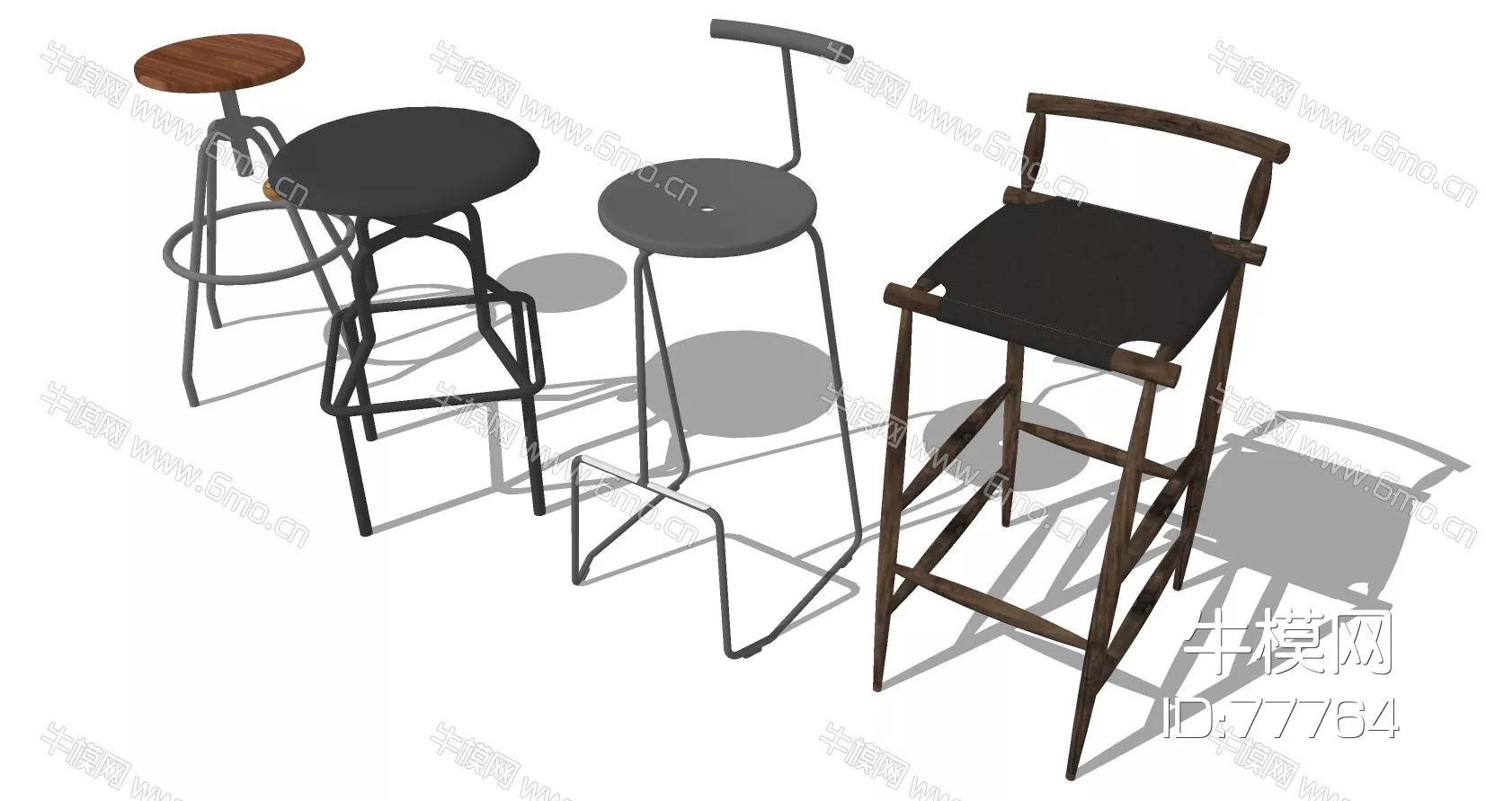 NORDIC BAR CHAIR - SKETCHUP 3D MODEL - ENSCAPE - 77764