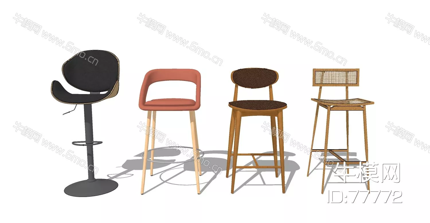 NORDIC BAR CHAIR - SKETCHUP 3D MODEL - ENSCAPE - 77772