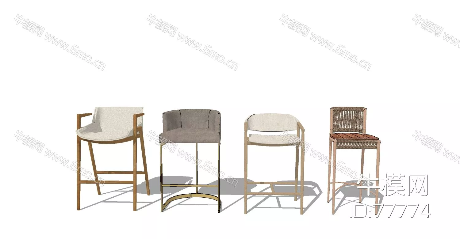 NORDIC BAR CHAIR - SKETCHUP 3D MODEL - ENSCAPE - 77774