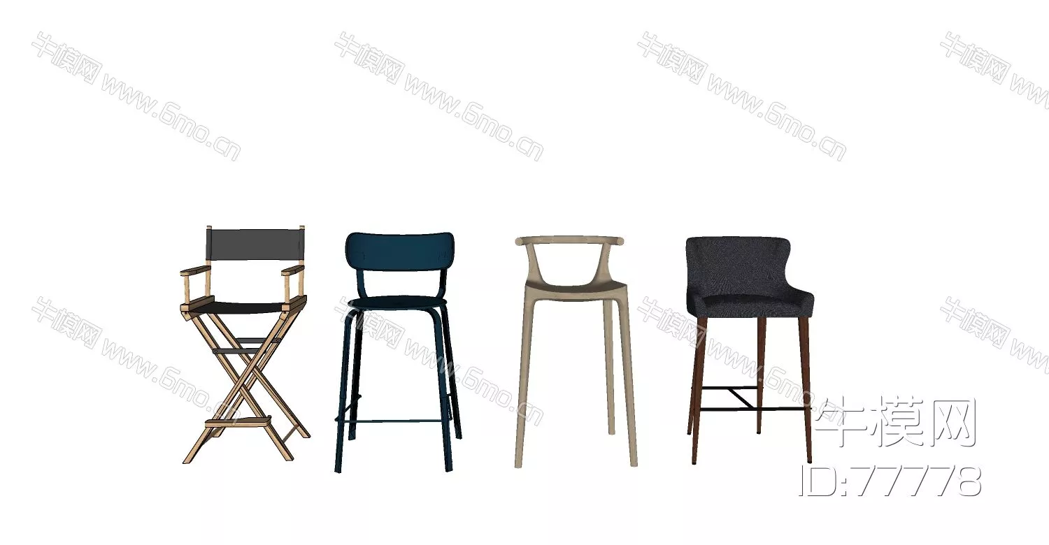 NORDIC BAR CHAIR - SKETCHUP 3D MODEL - ENSCAPE - 77778