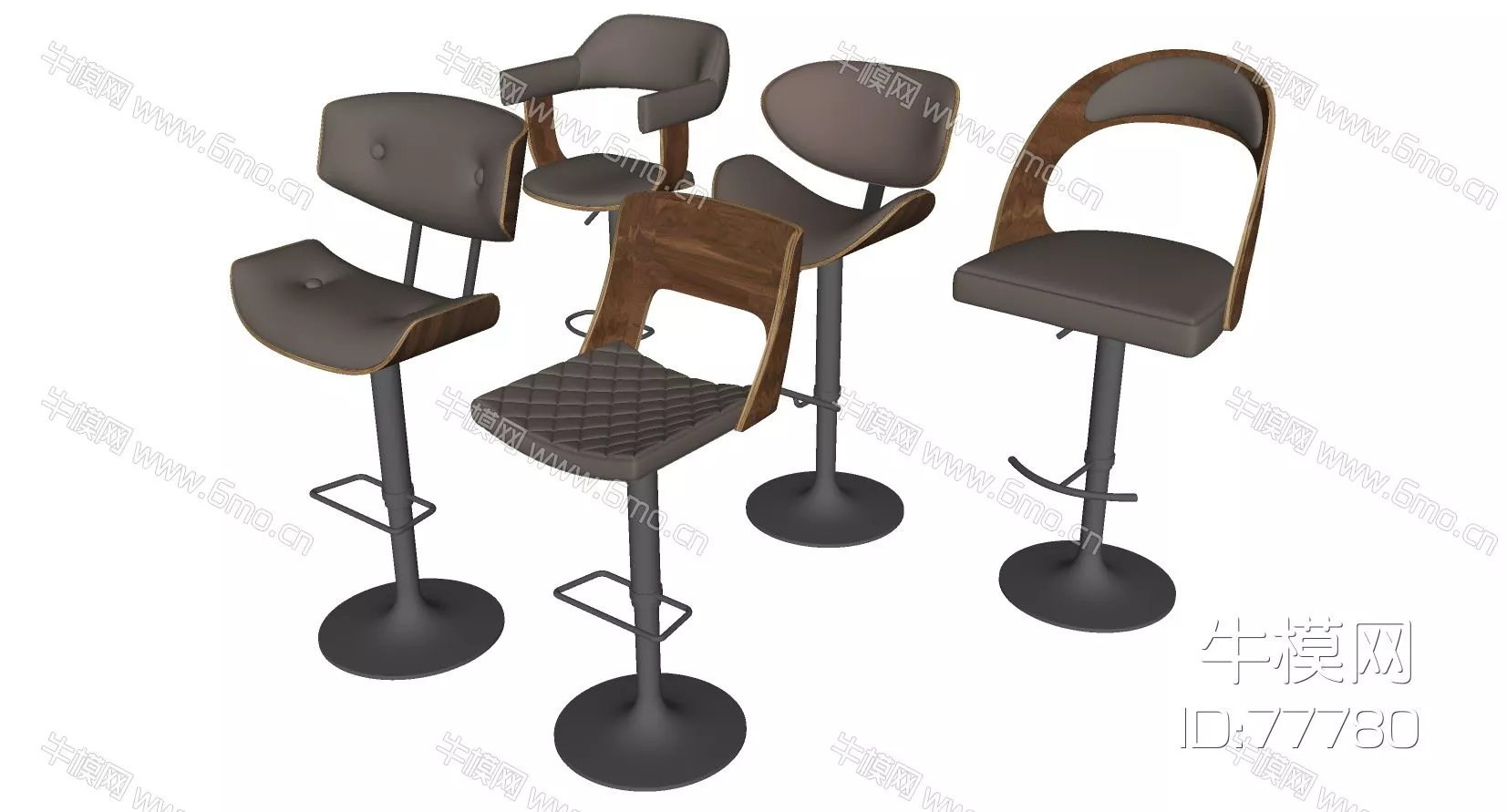 NORDIC BAR CHAIR - SKETCHUP 3D MODEL - ENSCAPE - 77780