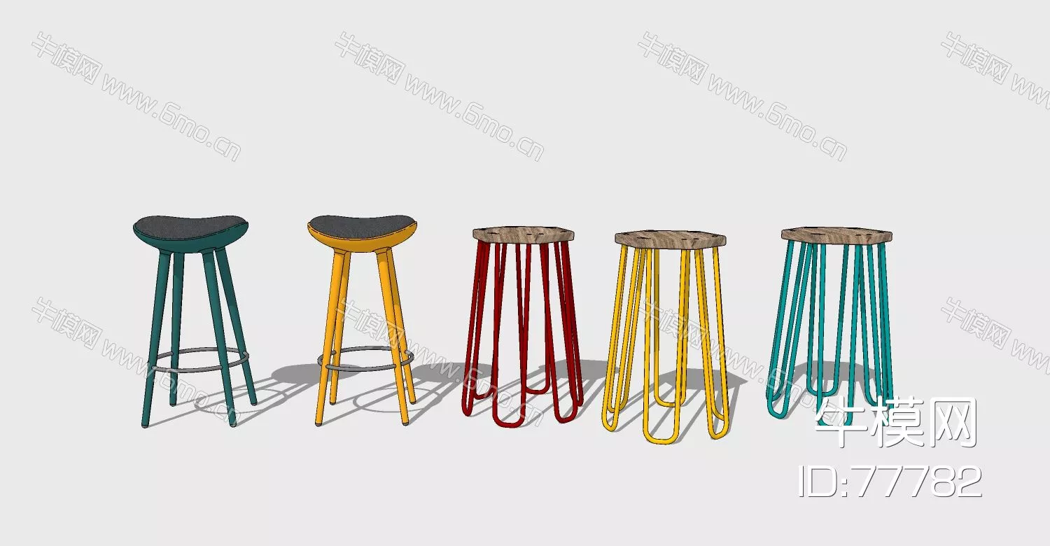 NORDIC BAR CHAIR - SKETCHUP 3D MODEL - ENSCAPE - 77782