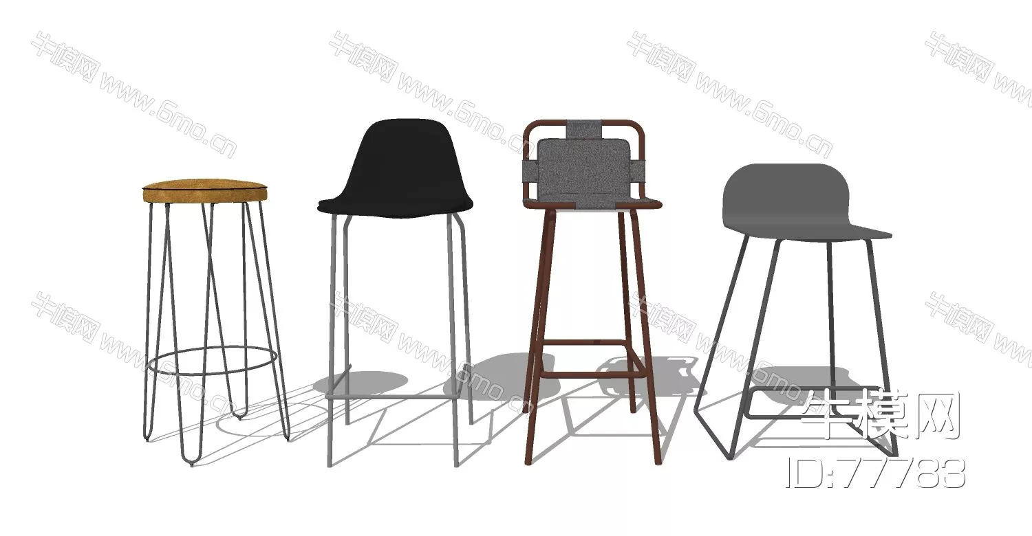 NORDIC BAR CHAIR - SKETCHUP 3D MODEL - ENSCAPE - 77783