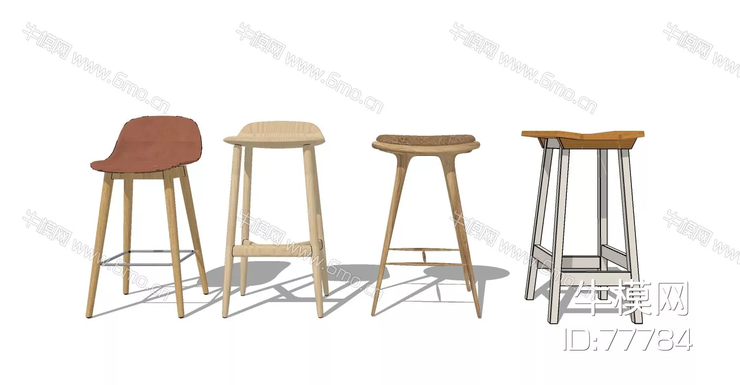 NORDIC BAR CHAIR - SKETCHUP 3D MODEL - ENSCAPE - 77784