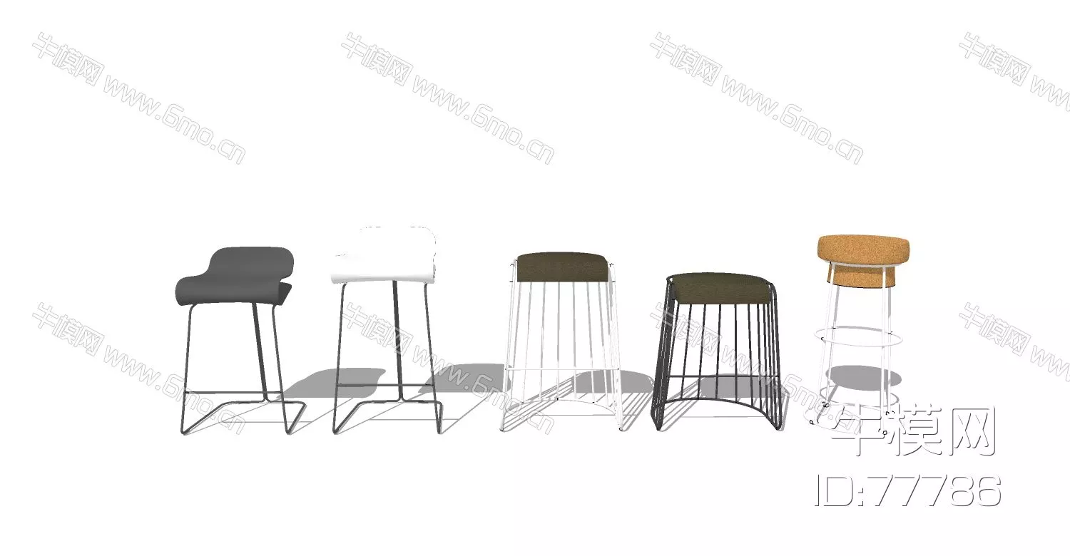 NORDIC BAR CHAIR - SKETCHUP 3D MODEL - ENSCAPE - 77786