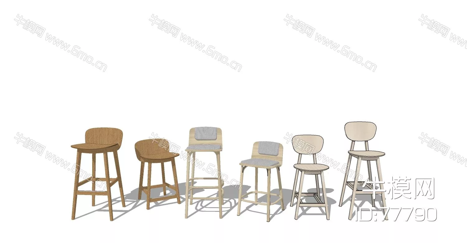 NORDIC BAR CHAIR - SKETCHUP 3D MODEL - ENSCAPE - 77790