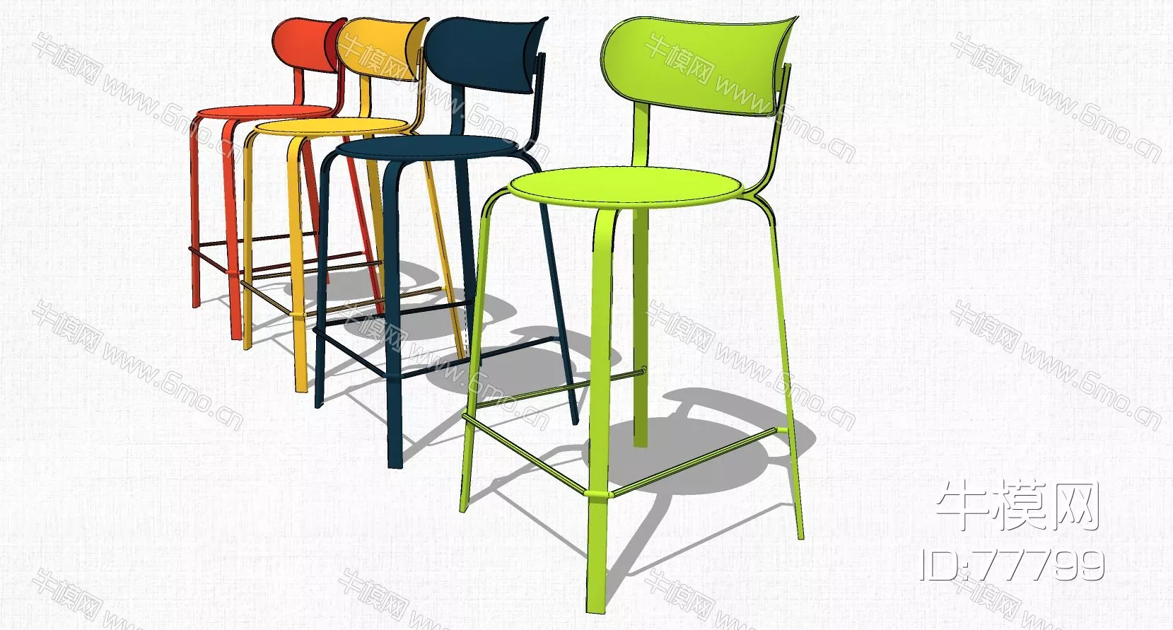 NORDIC BAR CHAIR - SKETCHUP 3D MODEL - ENSCAPE - 77799