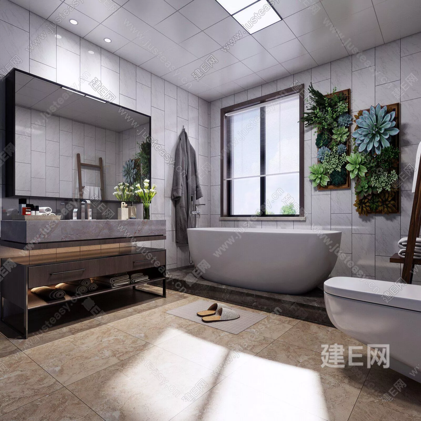 NORDIC BATHROOM - SKETCHUP 3D SCENE - ENSCAPE - 111431042