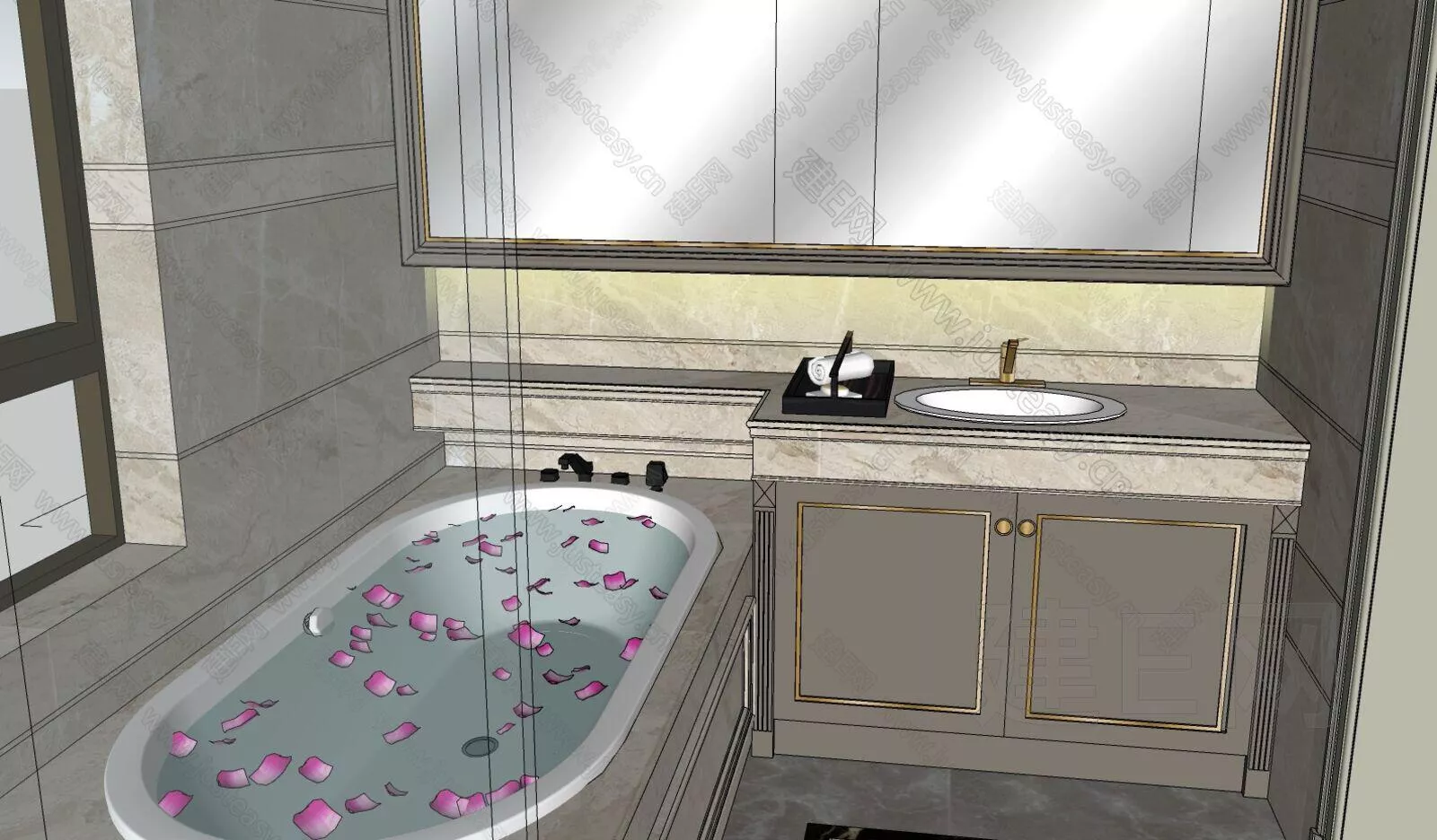 NORDIC BATHROOM - SKETCHUP 3D SCENE - ENSCAPE - 113197530