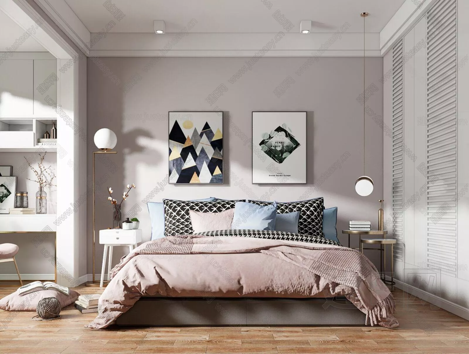 NORDIC BEDROOM - SKETCHUP 3D SCENE - ENSCAPE - 101860263