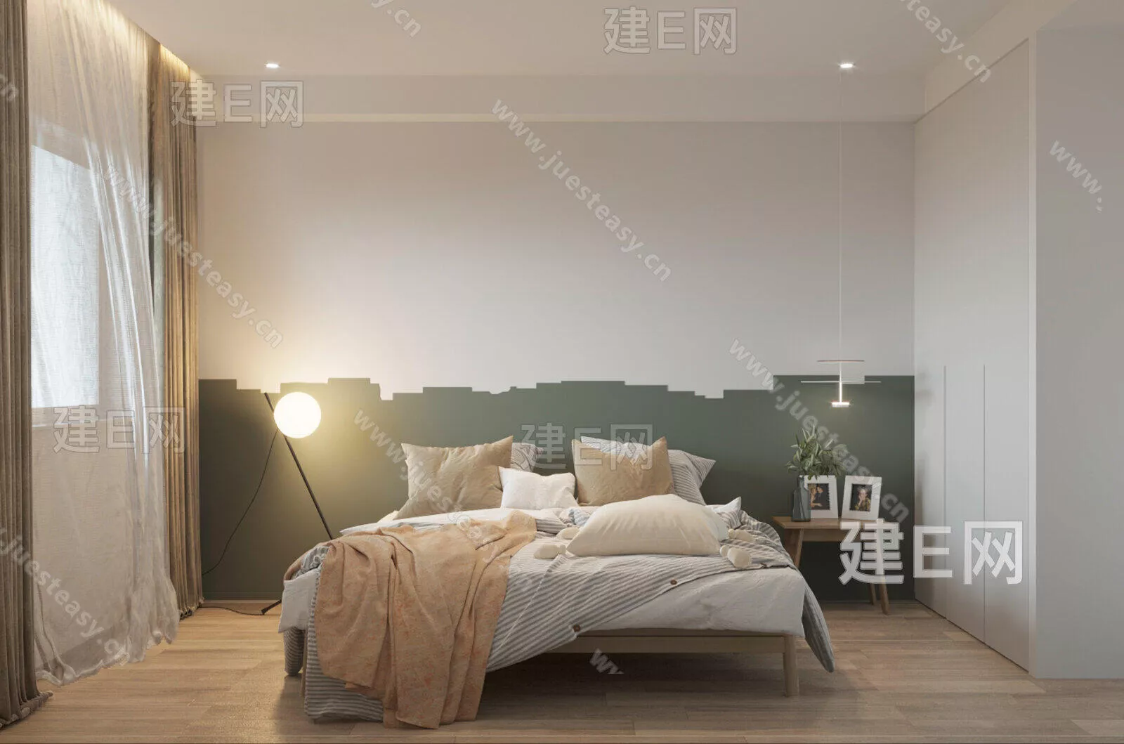 NORDIC BEDROOM - SKETCHUP 3D SCENE - ENSCAPE - 105926064