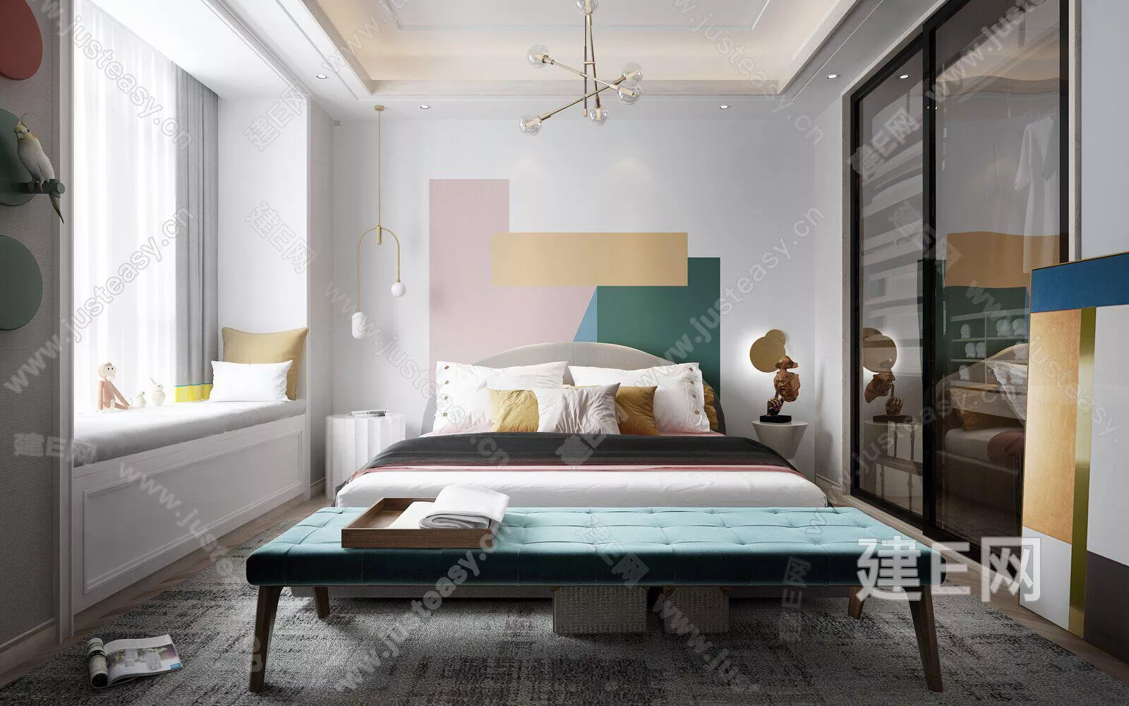 NORDIC BEDROOM - SKETCHUP 3D SCENE - ENSCAPE - 110775556