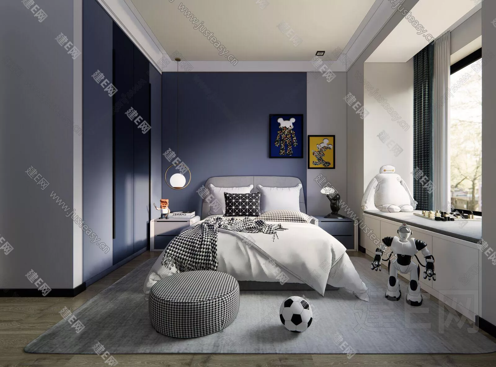 NORDIC BEDROOM - SKETCHUP 3D SCENE - ENSCAPE - 112935452