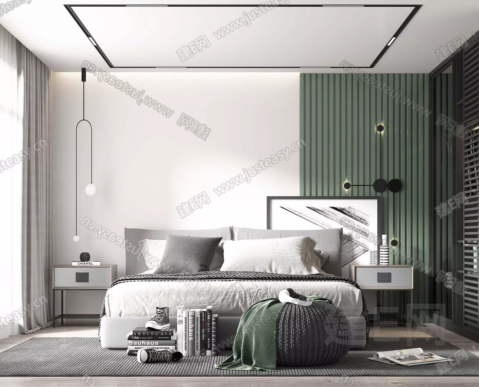 NORDIC BEDROOM - SKETCHUP 3D SCENE - ENSCAPE - 114574727