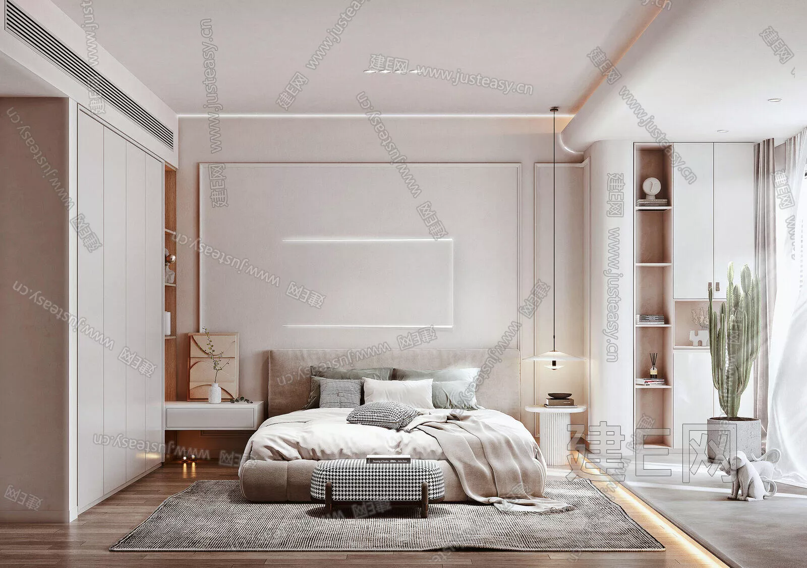 NORDIC BEDROOM - SKETCHUP 3D SCENE - VRAY - 112739588