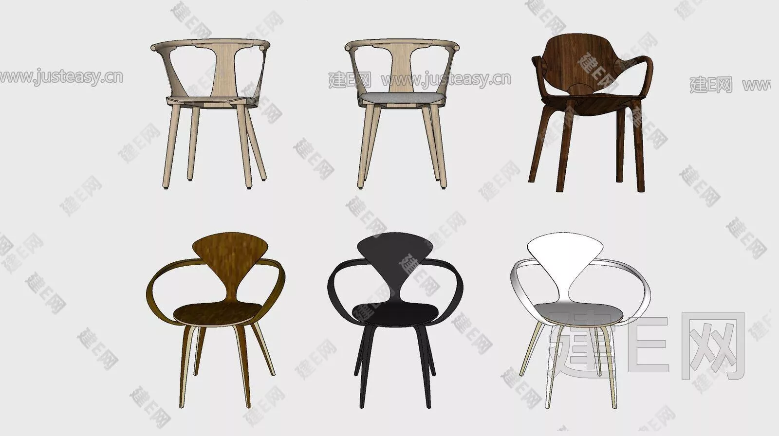 NORDIC CHAIRS - SKETCHUP 3D MODEL - ENSCAPE - 111493477