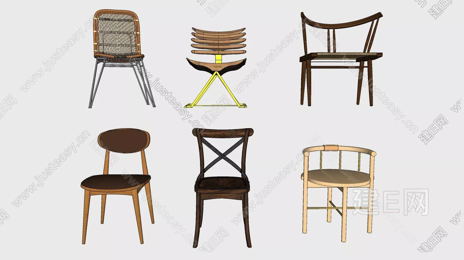 NORDIC CHAIRS - SKETCHUP 3D MODEL - ENSCAPE - 111493493