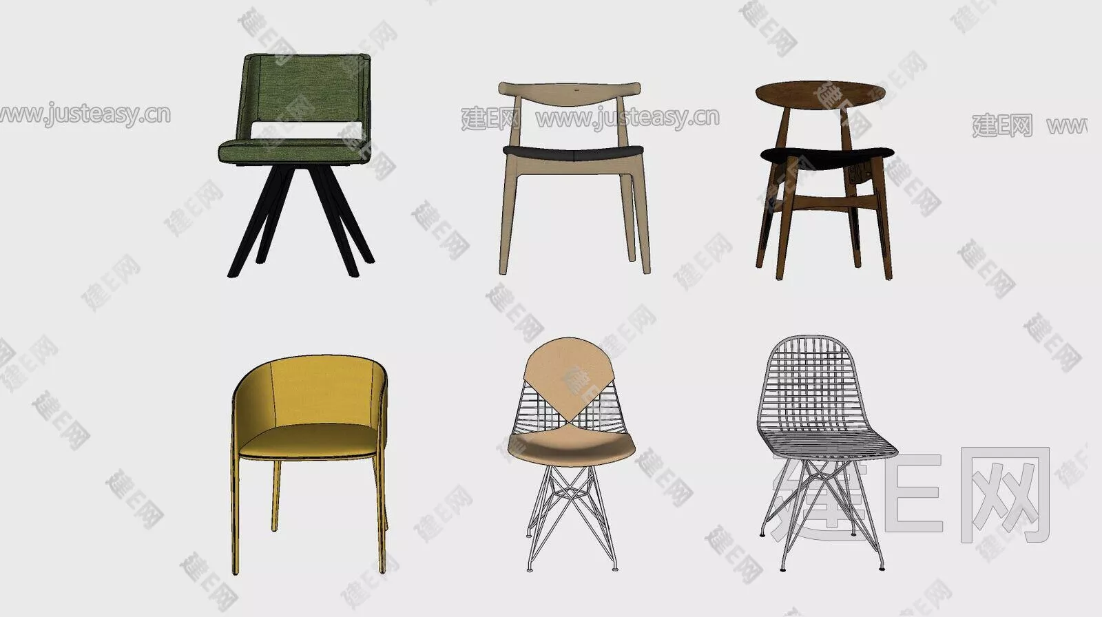 NORDIC CHAIRS - SKETCHUP 3D MODEL - ENSCAPE - 111493525