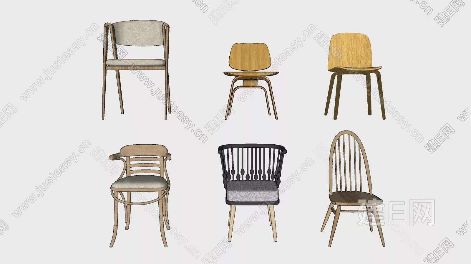 NORDIC CHAIRS - SKETCHUP 3D MODEL - ENSCAPE - 111493589