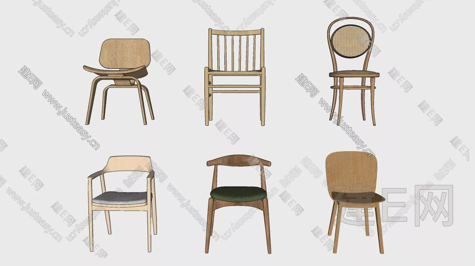 NORDIC CHAIRS - SKETCHUP 3D MODEL - ENSCAPE - 111493621