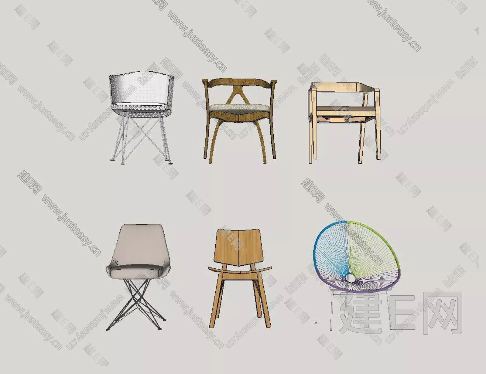 NORDIC CHAIRS - SKETCHUP 3D MODEL - ENSCAPE - 112476427