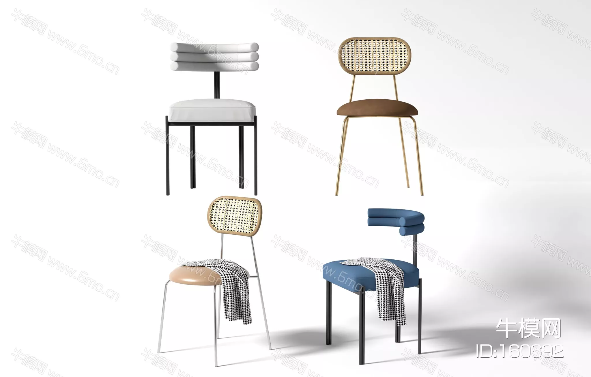 NORDIC CHAIRS - SKETCHUP 3D MODEL - VRAY - 160692