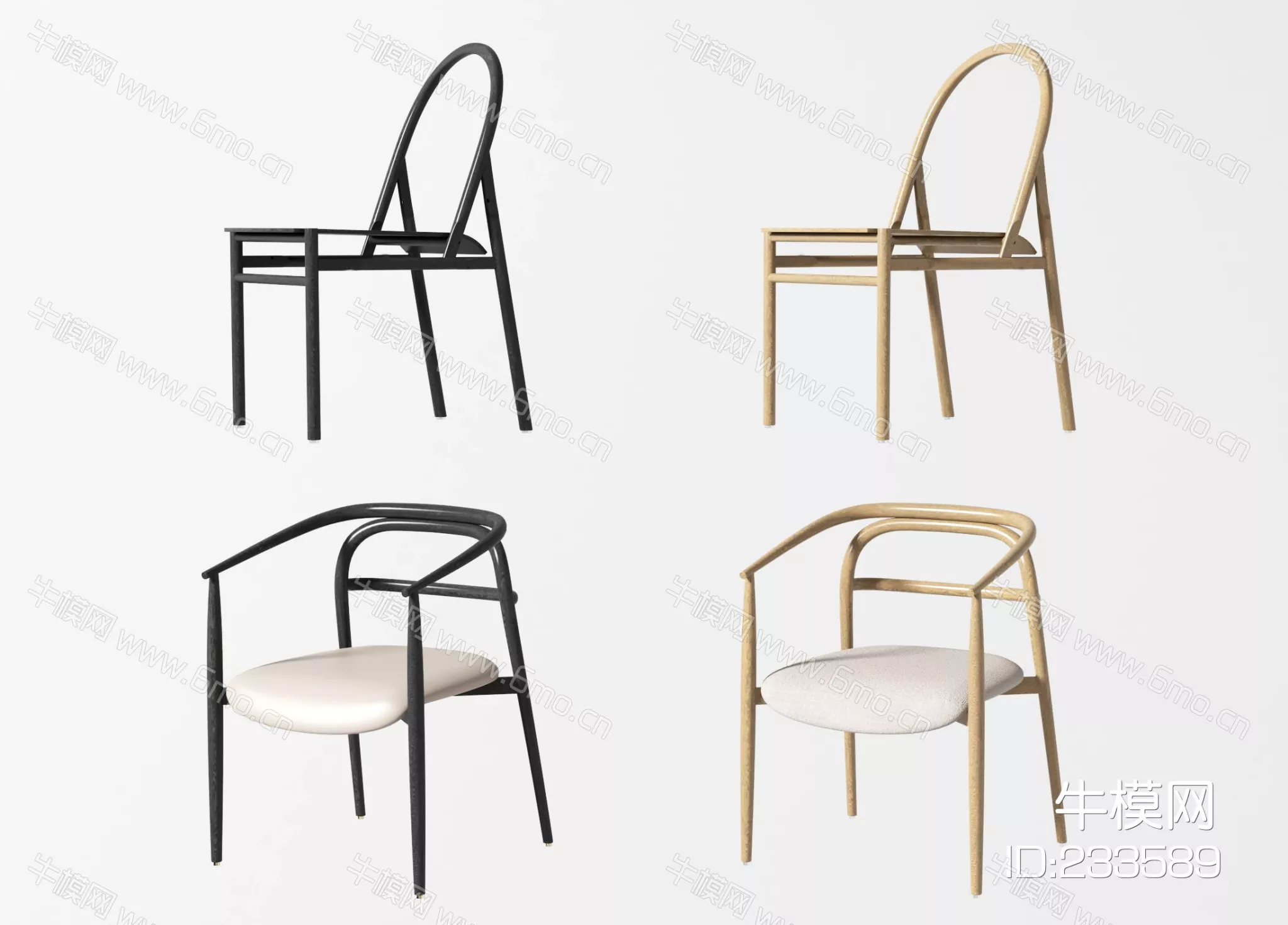 NORDIC CHAIRS - SKETCHUP 3D MODEL - VRAY - 233589