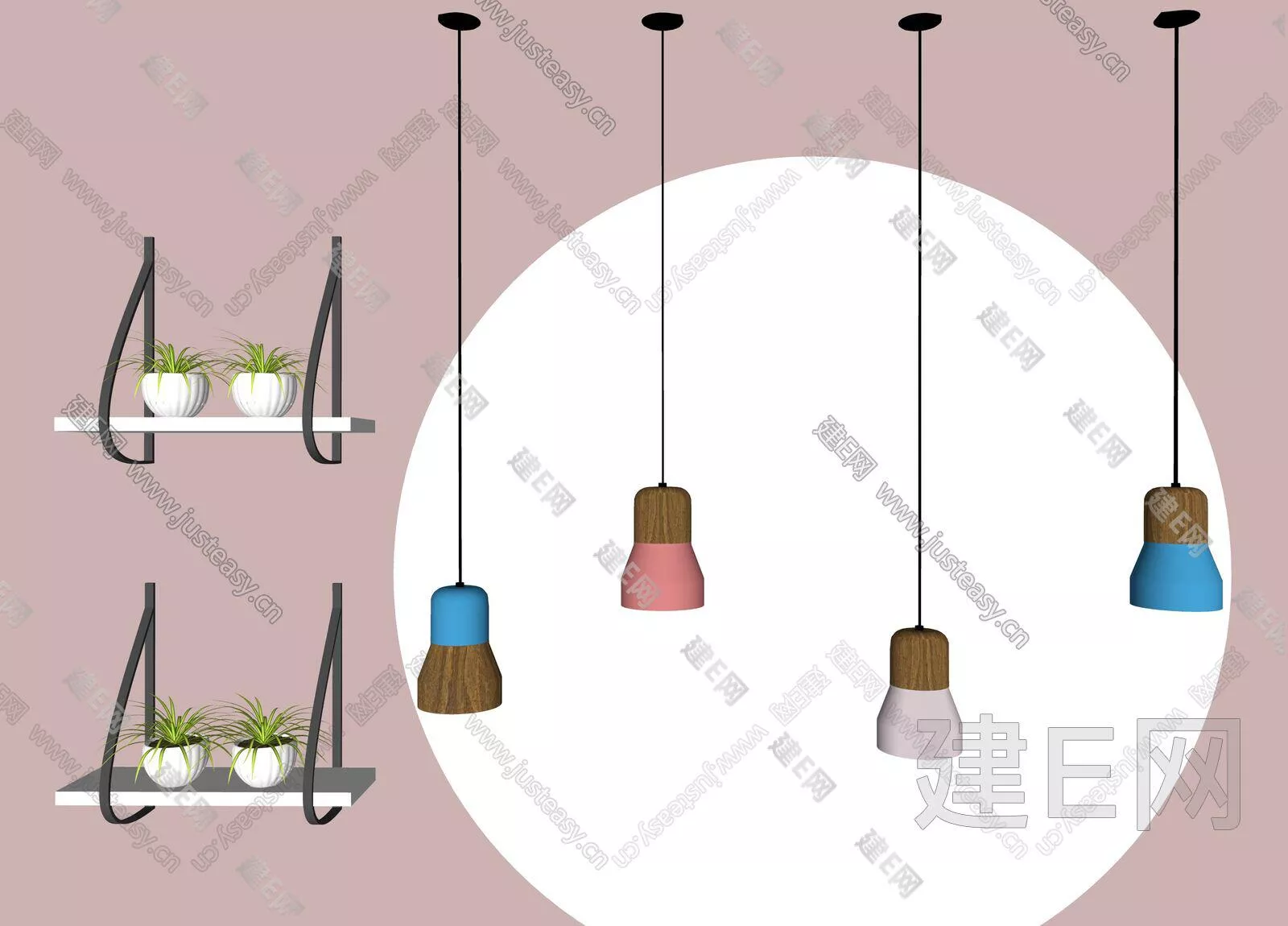 NORDIC CHANDELIER - SKETCHUP 3D MODEL - ENSCAPE - 111624478