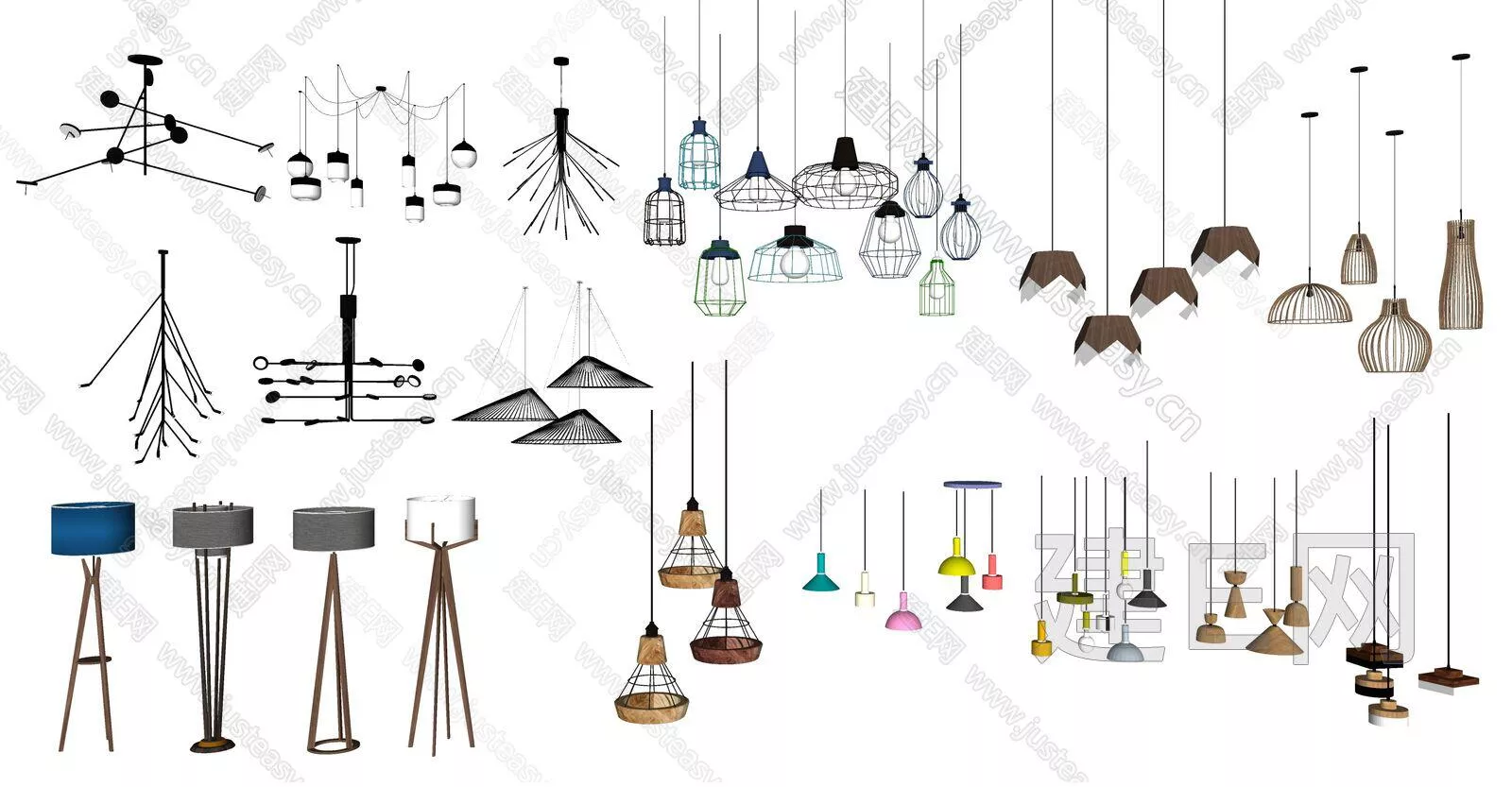 NORDIC CHANDELIER - SKETCHUP 3D MODEL - ENSCAPE - 112083214