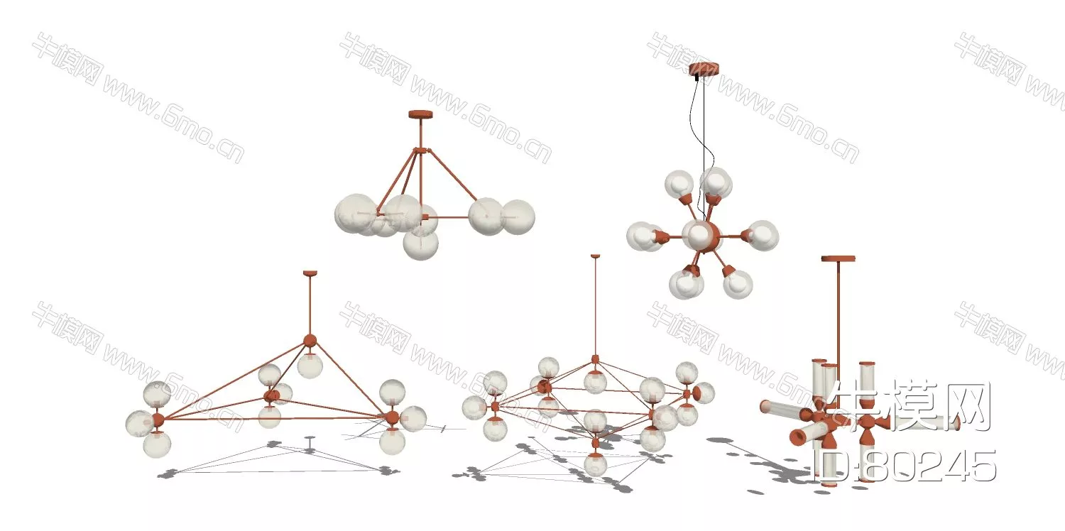 NORDIC CHANDELIER - SKETCHUP 3D MODEL - VRAY - 80245