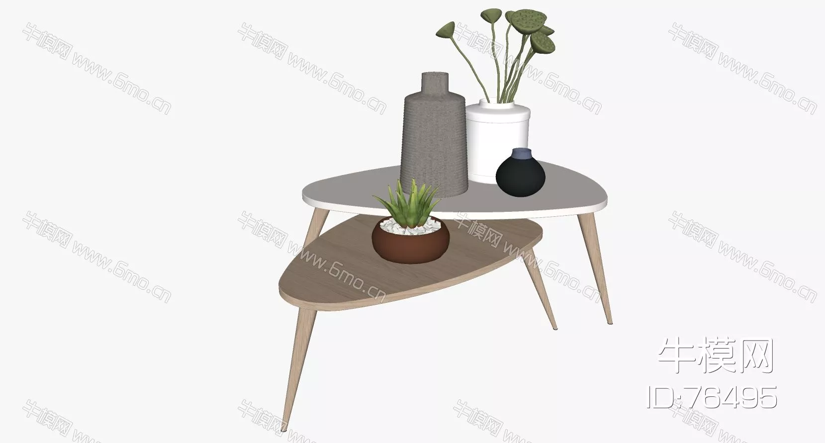 NORDIC COFFEE TABLE - SKETCHUP 3D MODEL - ENSCAPE - 76495