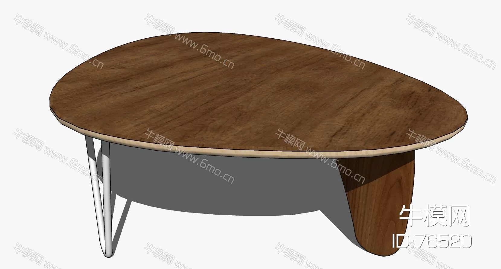 NORDIC COFFEE TABLE - SKETCHUP 3D MODEL - ENSCAPE - 76520