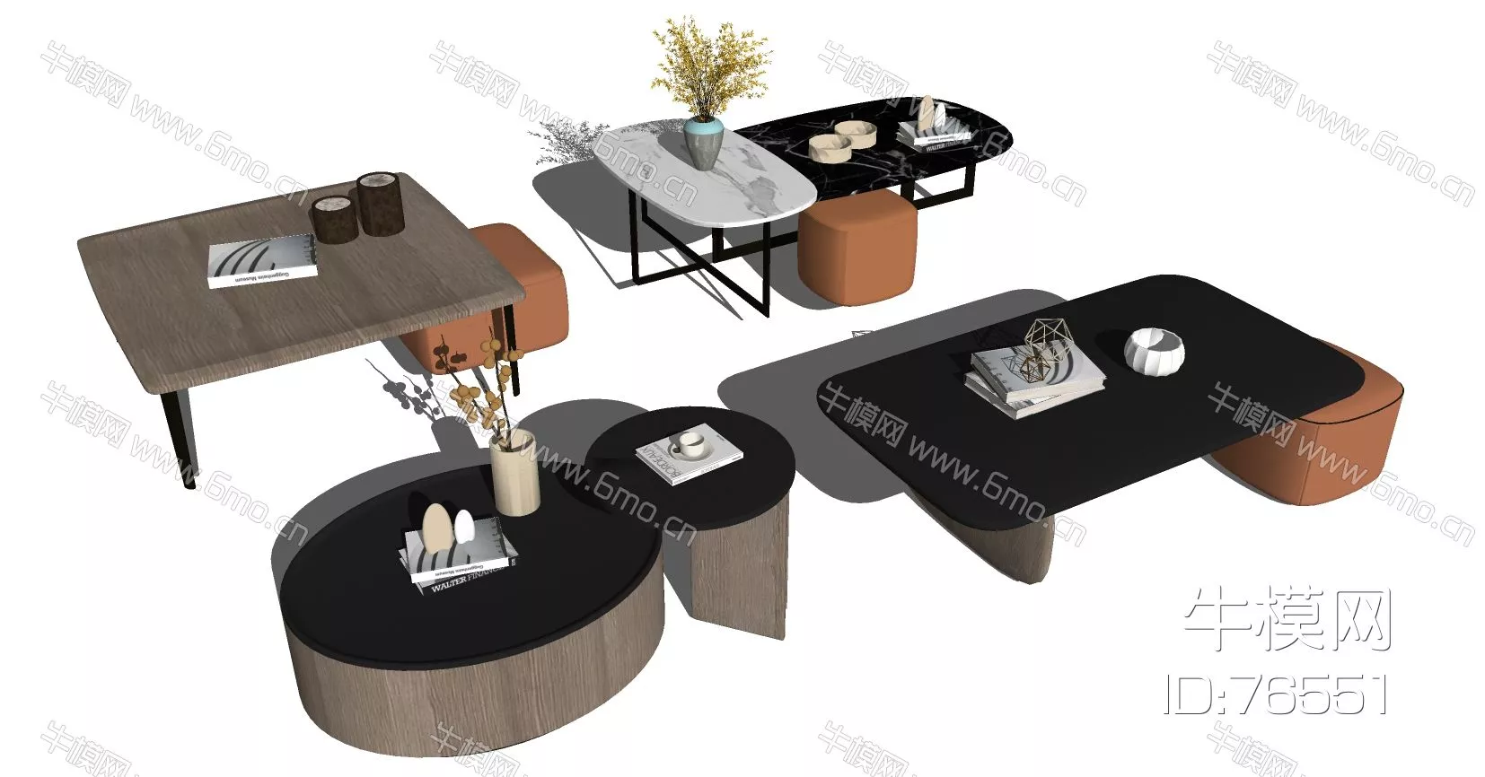 NORDIC COFFEE TABLE - SKETCHUP 3D MODEL - ENSCAPE - 76551